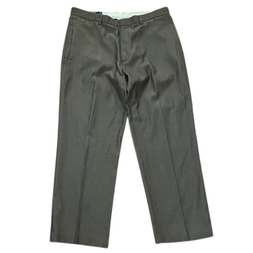 Polo Ralph Lauren Brown Silk Blend Trouser Pants Mens Size 38x30 Work Party